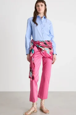 Pantaloni in raso - Rosa