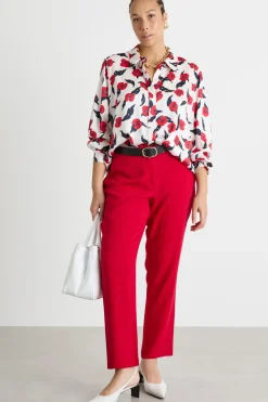 Pantaloni in tessuto armaturato - Rosso