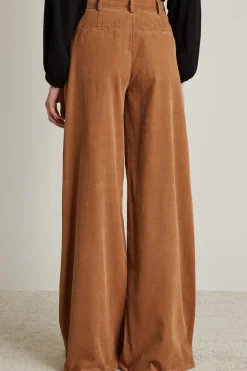 Pantaloni in velluto a coste - Cammello