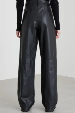 Pantaloni in vera nappa - Nero