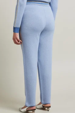 Pantaloni in viscosa - Azzurro Oro