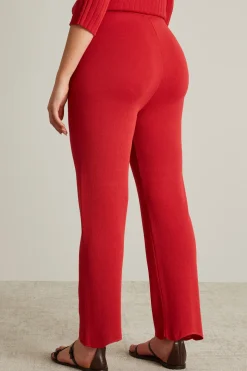 Pantaloni in viscosa - Rosso