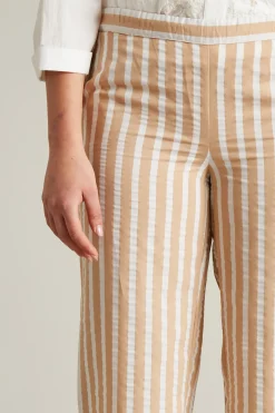Pantaloni jacquard - Beige Bianco