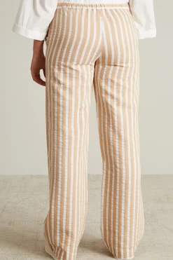 Pantaloni jacquard - Beige Bianco
