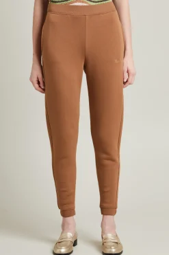 Pantaloni jogger con polsino - Cammello