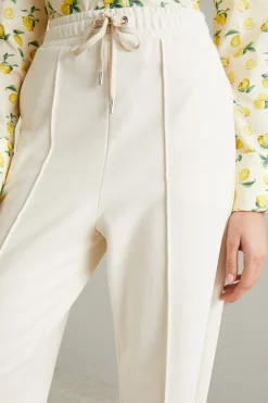Pantaloni jogger in jersey - Avorio