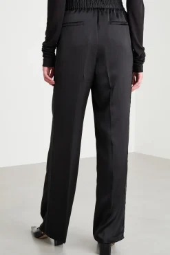 Pantaloni jogger in raso - Nero