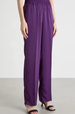 Pantaloni jogger in raso - Viola