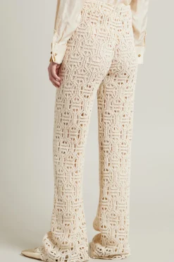 Pantaloni macramè - Beige