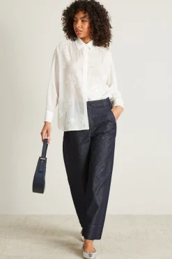 Pantaloni morbidi in denim - Blu Denim Scuro