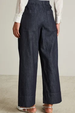 Pantaloni morbidi in denim - Blu Denim Scuro