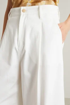 Pantaloni morbidi in gabardina - Bianco