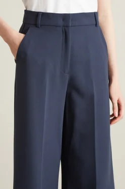 Pantaloni morbidi in tela - Blu Notte