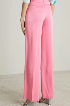 Pantaloni palazzo in enver satin - Rosa