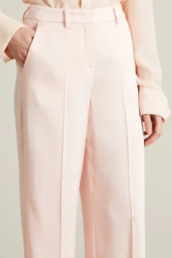 Pantaloni palazzo in enver satin - Rosa Chiaro