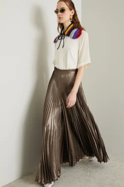 Pantaloni plissettati - Bronzo
