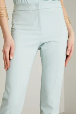 Pantaloni slim in cady - Azzurro