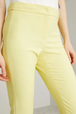 Pantaloni slim in cady - Giallo Limone