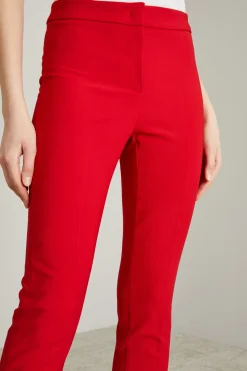 Pantaloni slim in cady - Rosso