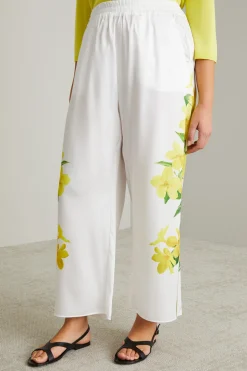 Pantaloni stampati - Bianco Giallo