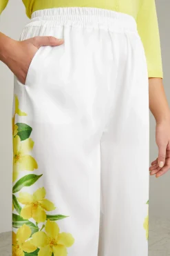 Pantaloni stampati - Bianco Giallo