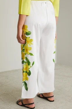 Pantaloni stampati - Bianco Giallo