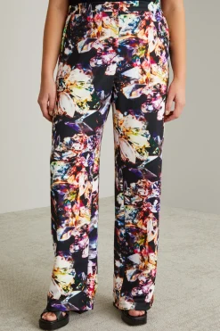 Pantaloni stampati - Nero Argento Viola