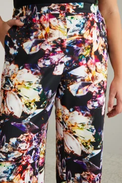 Pantaloni stampati - Nero Argento Viola