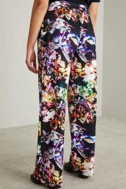 Pantaloni stampati - Nero Argento Viola