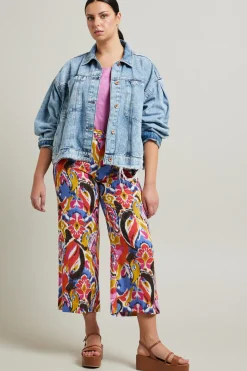 Pantaloni stampati - Rosa Giallo Blu