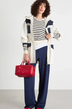 Parka color block - Bianco
