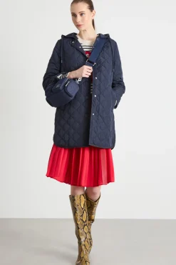 Parka imbottito in tessuto antigoccia - Blu
