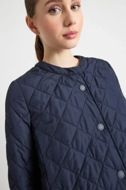 Parka imbottito in tessuto antigoccia - Blu