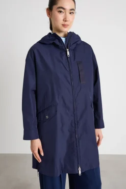 Parka in duchesse tecnico - Blu