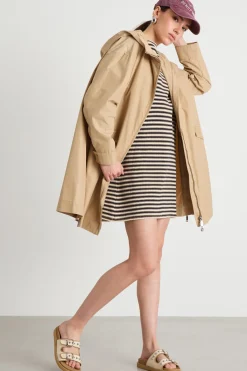 Parka in duchesse tecnico - Cammello