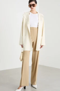 Parka in maglia di viscosa - Bianco