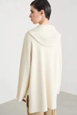 Parka in maglia di viscosa - Bianco