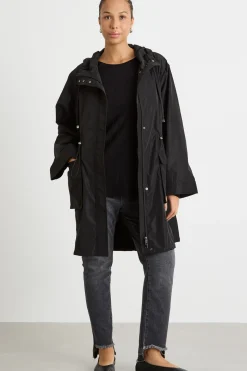 Parka in taffetà antigoccia - Nero