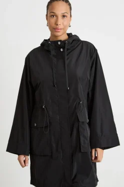 Parka in taffetà antigoccia - Nero