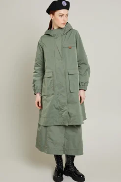 Parka in taffetà antigoccia - Verde Salvia