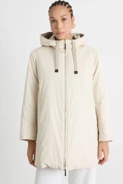 Parka reversibile in tela tecnica antigoccia - Beige