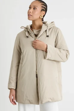 Parka reversibile in tela tecnica antigoccia - Beige