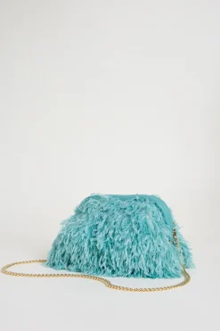 Pochette a frange - Azzurro
