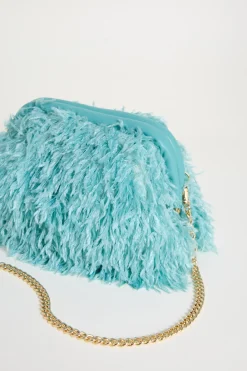 Pochette a frange - Azzurro