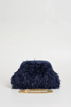 Pochette a frange - Blu