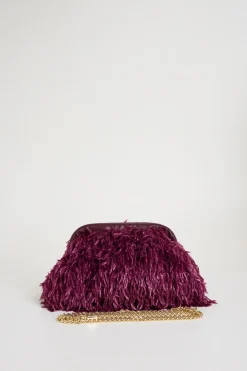Pochette a frange - Bordeaux