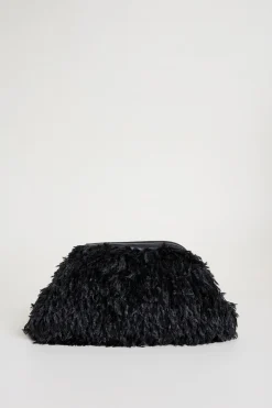 Pochette a frange - Nero