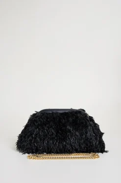 Pochette a frange - Nero