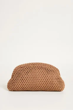 Pochette a rete - Marrone