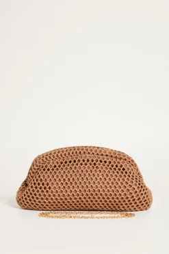 Pochette a rete - Marrone